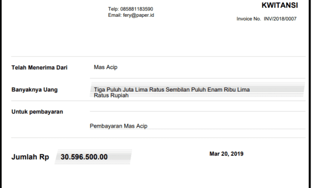 Begini Contoh Surat Kuitansi Berdasarkan Jenis Serta Cara Membuatnya GilarPost