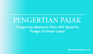 Pengertian Pajak