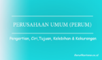 Pengertian Perusahaan Umum (Perum)