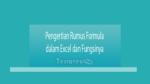 Pengertian Rumus Formula Dalam Excel Dan Fungsinya