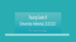 Passing Grade Ui (Universitas Indonesia) 2020-2021