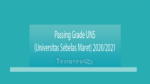 Passing Grade Uns (Universitas Sebelas Maret) 2020-2021