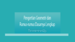 Pengertian Geometri Dan Rumus-Rumus Dasarnya Lengkap