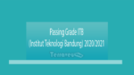 Passing Grade Itb (Institut Teknologi Bandung) 2020-2021