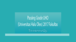 Passing Grade Uho (Universitas Halu Oleo) 2017 Fakultas