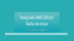 Passing Grade Uinar 2020-2021 Fakultas Dan Jurusan