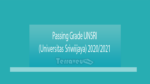 Passing Grade Unsri (Universitas Sriwiijaya) 2020-2021