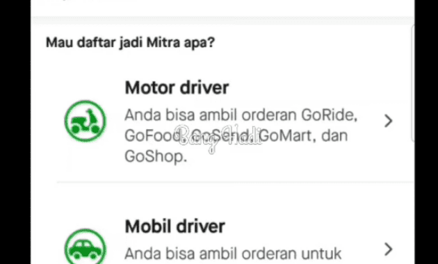 Gambar Cara Daftar Jadi Driver Gojek