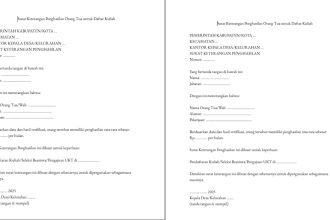 Surat Keterangan Penghasilan Orang Tua Untuk Daftar Kuliah