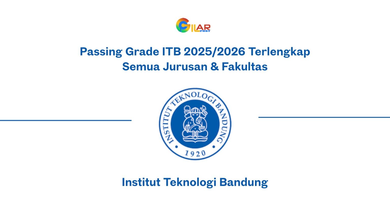 Passing Grade Itb 2025/2026
